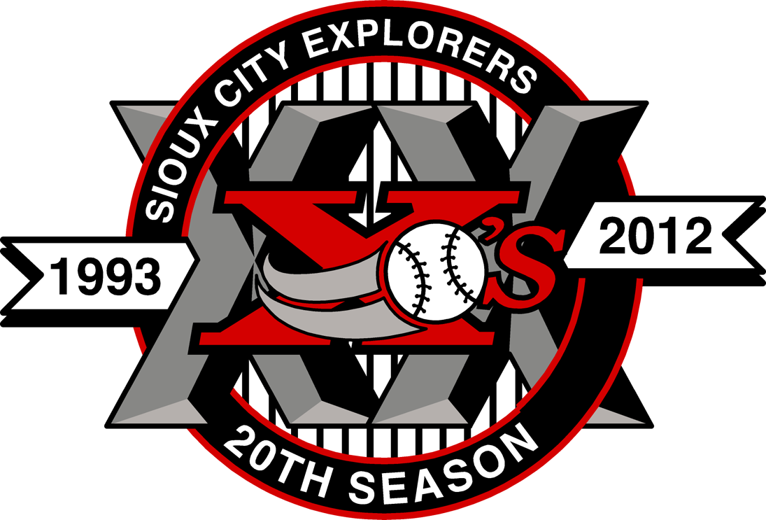 Sioux City Explorers 2012 Anniversary Logo iron on transfers for T-shirts